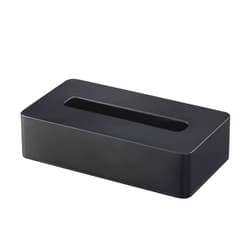 Yamazaki 5093 Compact Tissue Case Tower Black Approx. 8.5 x 4.5 x 5.5 cm Tower Soft Pack Tissue Compatible with Tissue Wall Storage