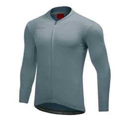 Santic Men's Cycling Jersey Long Sleeve UV Sun Protection UPF 50+ Reflective Full Zipper Biking Jersey Shirts with Pockets