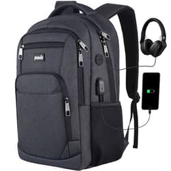 Paude Backpack for Men and Women,17.3 inch School Backpack for Teens,Travel Laptop Backpack with USB Charging port for Business College Travel