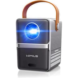 WiMiUS 【 Short Throw & Electric Focus】Mini Projector, WiMiUS 280 ANSI 5G WiFi Bluetooth Portable Projector Full HD 1080P Supported,300