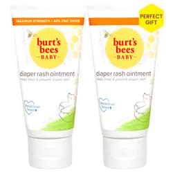 Burt's Bees Christmas Gifts, Baby Diaper Rash Ointment, Maximum Strength, 40% Zinc Oxide, 100% Natural Origin, Pediatrician Tested Stocking Stuffers, Net Weight 3 oz , Pack of 2