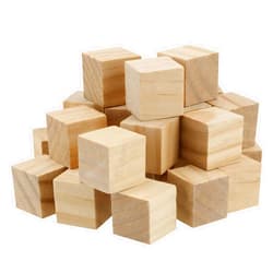 KEILEOHO 100 PCS 1.25 Inch Small Wooden Blocks, Unfinished Wooden Cubes, Solid Blank Square Blocks for Crafts, Painting, Puzzle Making, Decorating, DIY Projects