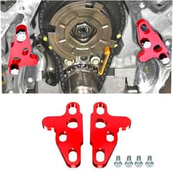 BILLFARO 2Pcs Oil Pump Alignment Tool,Billet Aluminium Oil Pump Guide Kit Tool Cam Swap Pickup Tube Girdle Brace Hold Down Installation Engines Tool for Gen V Lt1 Lt4 Lt5 L83 L86 L87 Engines (RED)