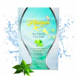 Allurials Tea Tree Oil Foot Soak with 100% Pure & Organic Epsom Salt, Dead Sea Salt & MSM - Made In USA - Reduces Toenail Fungus, Softens Calluses, Soothes Tired Feet & Alleviates Athletes Foot