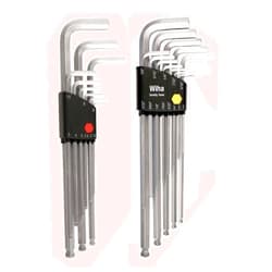 Wiha 66993 Inch and Metric Ball End Hex L-Key Sets, 2-Pack, Black
