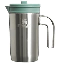 Stanley All In One French Press Coffee Maker 32 oz | 5 Minute Brew, 4 Hours Hot | Mesh Filter for Coffee Grounds | Insulated Stainless Steel French Press | BPA-Free | Stainless Steel Shale