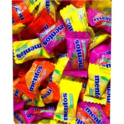 Snacks MENTOS FRUIT Chewy Candy, Strawberry, Orange, Lemon - Fun Size Minis (2 Pounds)