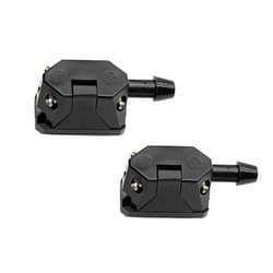 RBOKO 2 PCS Front Windshield Washer Nozzle Kit Sprayer Spurter Straight Pillar, 4 Holes Straight Column Water Spray Nozzle, Universal Windshield Washer Nozzle Arm Mounted Jets Nozzles.