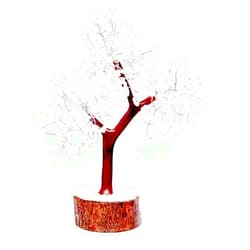 KACHVI Healing Stones Tree Seven Chakra Tree Bonsai Money Tree Home Decor Crystal Gifts Ornaments for Living Room Tree for Good Luck Gold Wire Silver Wire (Clear (G.W.))