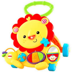Fisher-Price Baby & Toddler Toy Musical Lion Walker Push Along with Lights Sounds & Developmental Activities for Ages 6+ Months