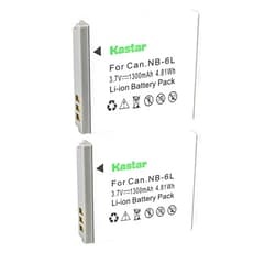 Kastar NB-6L Battery (2-Pack) for Canon PowerShot D10, D20, ELPH 500 HS, S90, S95, S120, SD770, SD980, SD1200, SD1300, SD3500, SD4000, SX170, SX240, SX260, SX270, SX280, SX500, SX510, SX600, SX701 HS