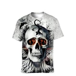 Augman Tshirtnager Gift-Cool Skull-Hip-Hop Style-Tshirt Retro T-Shirt Teeshirt-Adult for-Comic -Tees Casual Athletic