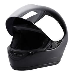 XFMT DOT Adult Motorcycle Flip Up Full Face Helmet Street Dirt Bike ATV Helmets (Black Mirror Shield, Medium)