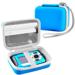 Leayjeen Underwater Camera Case Compatible with YISENCE/Trsunow/HICSHON/Yifecial/QUNVAL 11FT Waterproof Camera，Selfie Underwater Camera, Waterproof Floatable Digital Camera-Blue(Case Only)