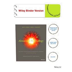 Ann M. Kring,Gerald C. Davison,John M. Neale,Sheri L. Johnson Abnormal Psychology, Binder Ready Version + WileyPLUS Learning Space Registration Card