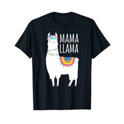 Mama Llama Lover Gifts by Memme Mama Llama Shirt for Women T-Shirt