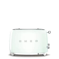 SMEG 2 Slice Toaster with 6 Presets and Defrost Function and Removable Crumb Tray TSF01PGUS, Pastel Green