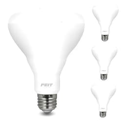 Feit Electric BR30 LED Light Bulbs, 65W Equivalent, Non Dimmable, 10 Year Life, 650 Lumens, 2700K Soft White, E26 Base Recessed Can Light Bulbs, Flood Light Bulbs, Damp Rated, 3 Pack, BR30/10KLED/3