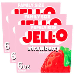 Jell-O Strawberry Gelatin Dessert Mix (6 Oz Box) (Pack of 3)
