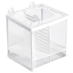 Pawfly Fish Tank Breeder Net Aquarium Fish Breeder Box with Nylon Mesh & Suction Cups Fish Separation Net Small Isolation Box Fish Fry Hatchery Incubator Hatching Box for Baby Fish Shrimp Betta