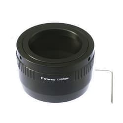 Fotasy Adjustable T Mount Lens to Cannon EF-M Adapter, T2 EFM, T2 EOS M Adapter, fit T/ T2 Mount Telescope Lens, Compatible with Canon EF-M Mirrorless Cameras M M2 M3 M5 M6 Mark II M10 M50 M100 M200