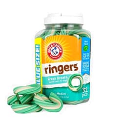 Arm & Hammer for Pets Ringers Fresh Breath Dental Treats for Dogs,Value Pack,32 Pcs Dog Dental Chews Fight Bad Dog Breath,Plaque & Tartar Without Brushing With Baking Soda(Pack of 1,32 Count)
