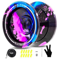 WATIEOBOO yoyo M18 Professional Metal Trick Yoyo Responsive & Unresponsive yoyos for Kids 8-12 and Adults yoyo, with Bearing Kit, 10 Strings, Case & Gloves 6061 Aluminum Alloy yo-yo