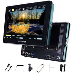 Senkut Lilliput HT7S 7 Inch Camera Monitor Ultra Brightness 2000 Nits 3G SDI 60HZ HDMI 2.0 Touch Screen 1920 * 1200 3D-LUT Outdoor Sunlight Readable Dual Battery placements with Power Adapter