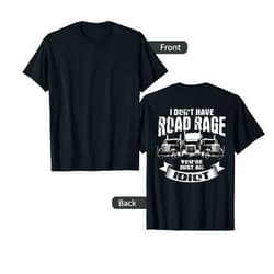 Trucker Gifts Tractor Trailer 18 Wheeler Design On Back T-Shirt