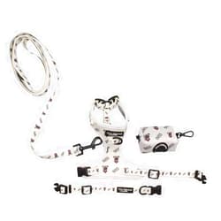 Paw Highness Dog Walking Harness, Collar, Leash & Poo Bag Holder Set Boss Dog Medium