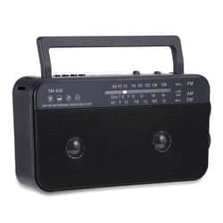SEMIER Portable AM FM Shortwave Radio with Bluetooth Speaker Plug in Wall, 3X D Cell Batteries Or AC Power Transistor Radio with 2 Tone Mode, Two 6 Watts Loud Speaker, Support AUX/USB/TF Card