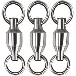 Faveten Fishing Swivel, Ball Bearing Swivels, High Strength Stainless Steel Welding Rings Fishing Accessories for Lure Kit Fly Leaders Catfish Tackle Walleye Jigs (Test 65-380 Pound)