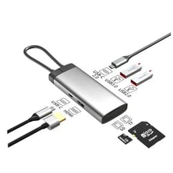 Reiie Laptop Docking Station,7 in 1 USB C Hub with 4K HDMI Adapter,100W PD Charging,2 USB Ports,USB-C,SD/TF Card Reader,Compatible with MacBook/Chromebook/Ipad/HP/Dell/Lenovo/Steam