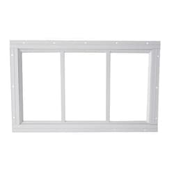 Generic Shed Window 10x18 White - Fixed Design with Durable Tempered Glass