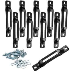 ZOOFOX 10 Pieces E Track Single Slot Tie-Downs, Heavy Duty Steel E-Track Single Anchors, E Track Tie-Down Accessories for Secure Motorcycles, Cargo Loads, Bikes in Trailers, Pickups, Vans, Trucks
