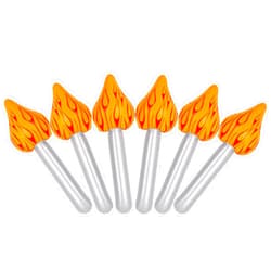 YOTHORN 6 Pcs Inflatable Torch, Fun Torch Prop for Olympic Games, Plastic Olympic Torch For Olympic Party Decorations Medieval Luau Themed Party Sports Competitions