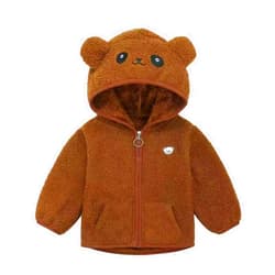 TBUIALL Toddler Kids Baby Girls Boys Jacket Bear Ears Hooded Outerwear Zipper Warm Winter Coat Outwear Boy Ski