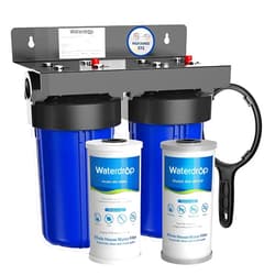 Waterdrop Whole House Water Filter System, Reduce Iron & Manganese, with Carbon and Sediment Filters, 5-Stage Filtration, Reduce Iron, Lead, Chlorine, Odor, 2-Stage WD-WHF21-FG, 1