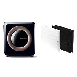 Coway Airmega AP-1512HHS (AP-1519P) HEPA Air Purifier, 16.8 x 18.3 x 9.6, Black/Brown & AP-1512HH-FP AP-1512HH Replacement filter