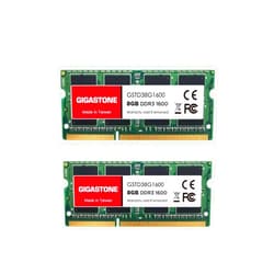 Gigastone 【DDR3 RAM】 GIGASTONE 16GB Kit (2x8GB) DDR3/DDR3L 1600MHz (1333MHz) PC3-12800 (PC3-10600) CL11 1.35V/1.5V 2Rx8 SODIMM 204 Pin Unbuffered Non ECC High Performance Notebook Laptop Memory Upgrade