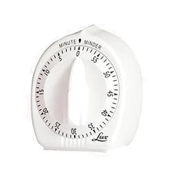 Browne Foodservice Lux Minute Minder Timer Mechanical White with Black Markings 60 Min