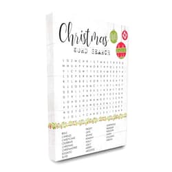 Stupell Industries Christmas Word Search Holiday Activity Text Design, Designed by Daphne Polselli Wall Art, 16x20, Canvas