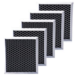 BlueStars 5-Pack 5.35” x 5.03” Charcoal Filter for 8206230A Whirlpool & Maytag Microwave – Carbon Filter Freshens and Filters Kitchen Air in Over the Range Oven Carbon Filter