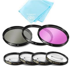 HqO 77mm 7PC Filter Set for Canon EOS R, EOS 6D, EOS 6D Mark II, EOS 5D Mark IV Camera with EF 24-105mm USM Lens