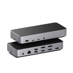 Satechi Triple 4K Docking Station, USB C Docking Station 14 in 1, with 100W PD, 2 DisplayPort, 3 HDMI, 4 USB C, USB-A, Gigabit Ethernet, and Audio Jack for MacBook, Windows