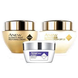 Generic Avon Anew Ultimate DAY + NIGHT + Dual Eye Cream (Ideal for age 40+) Set of 3, White