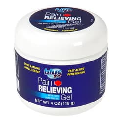 Blue Goo Pain Relieving Gel - for Back/Neck, Muscle/Stiff Joints Pain, Sprains, Strains, Fast-Acting, Cooling+Soothing Relief, Made w/ 100% Pure Emu Oil 4 oz (1 Pack)