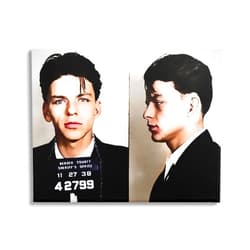 Stupell Industries Frank Sinatra Mugshot Bergen County Jail Photography, Design by Daniel Sproul, Black, 20 x 16