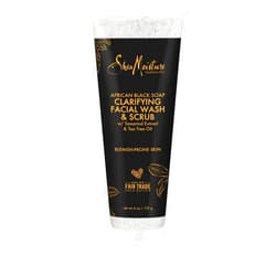 SheaMoisture Shea Moisture African Black Soap Facial Wash & Scrub 4 Ounce (Pack of 3)
