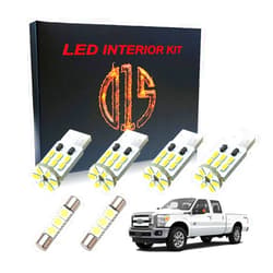D15 Lighting LED Interior Light Accessories Kit for 1999-2016 Ford F250 F350 F450 6000k White Map Dome Visor Cargo License Plate Bulbs (16 Pieces)